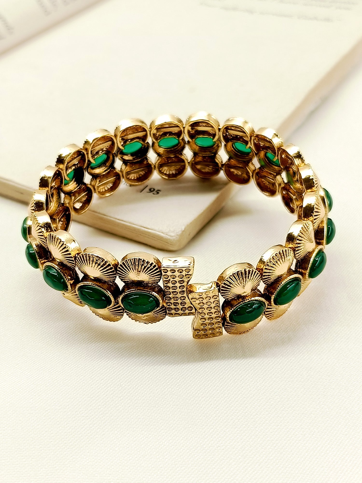 Mayurakshi Green Antique Bracelet