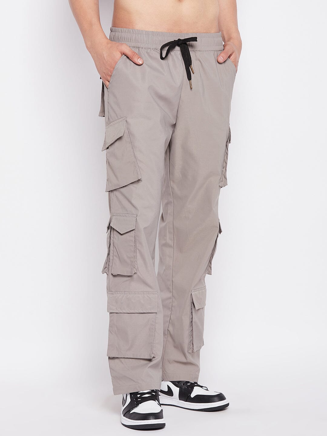 Grey Tactical Cargo Trackpants