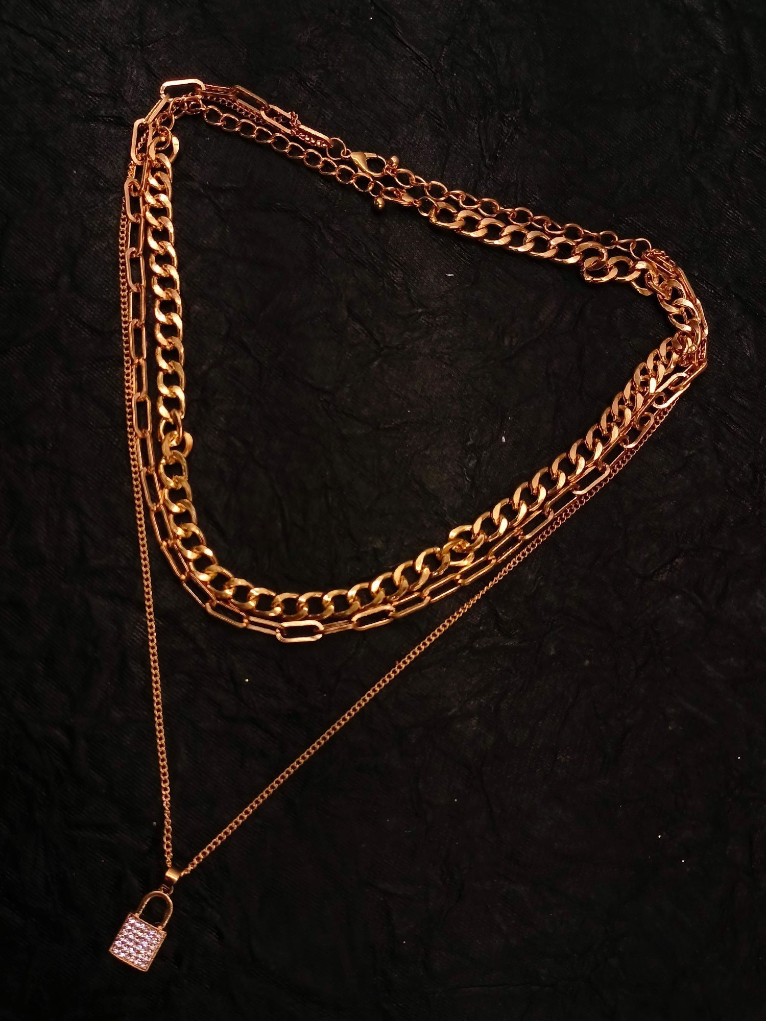 Emily Trendy Lock Chain - qivii