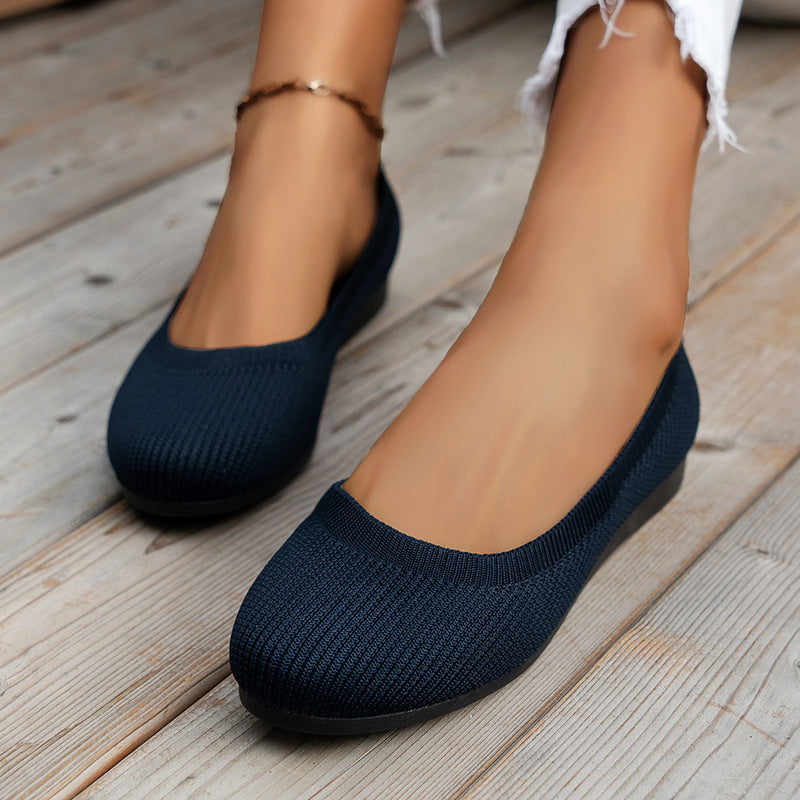 Women's Plus Size Round Toe Casual Driving Flats Comfortable Athleisure Loafers