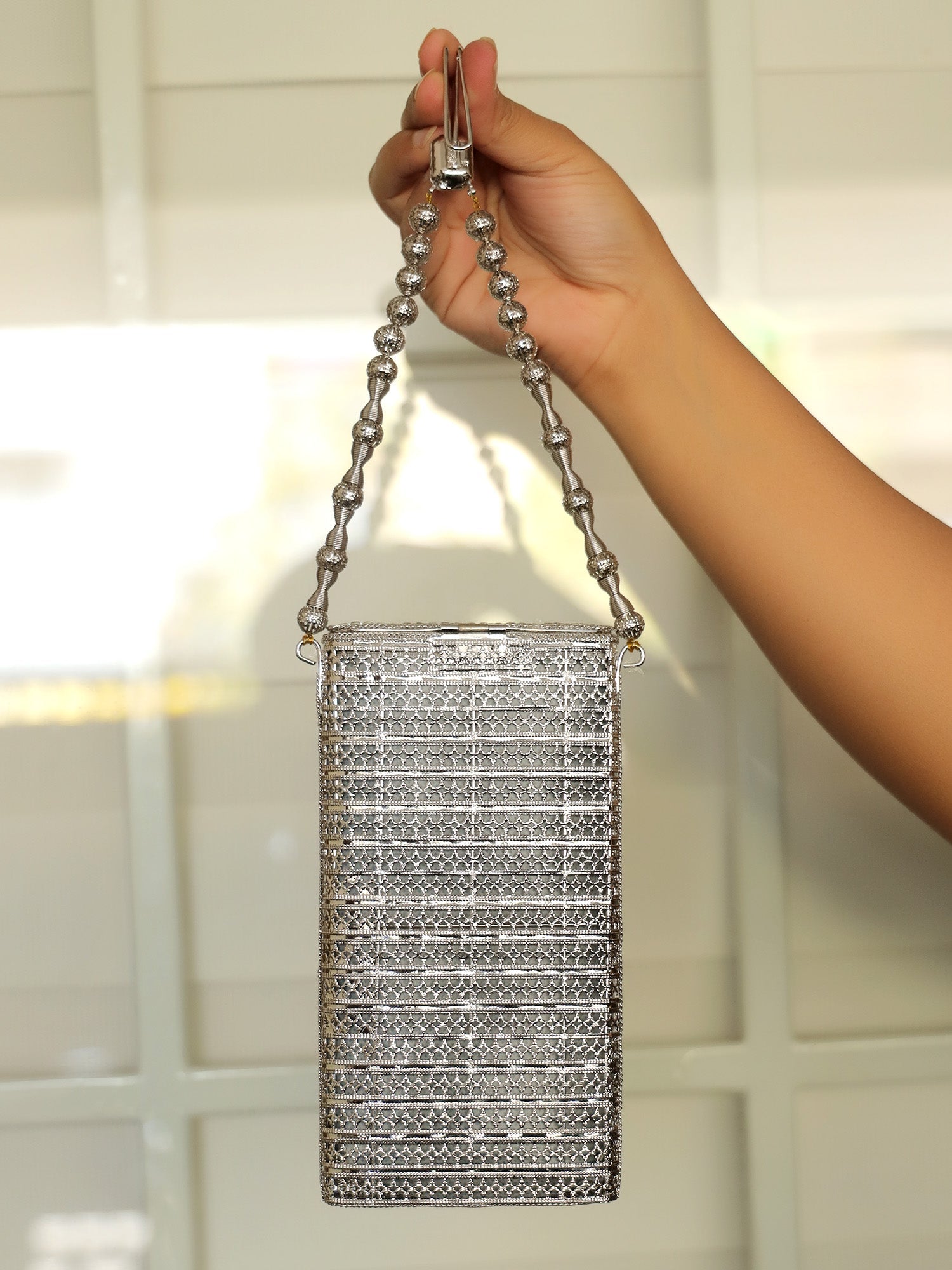 Sejal Silver Mobile Pouch