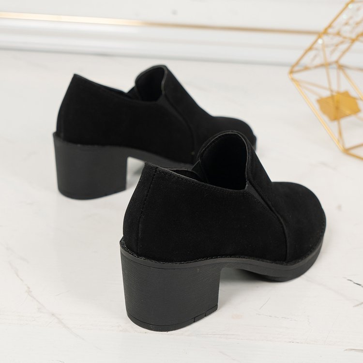 Women's London Slip-On Loafer - Mid Heel Professional Deep Vamp Flat (US 4-10.5)