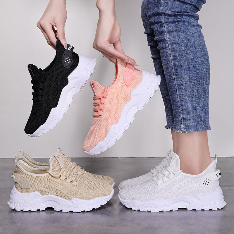 Women’s AirWeave Sneakers – Breathable Mesh Lightweight Flat Shoes (US 5–10.5)