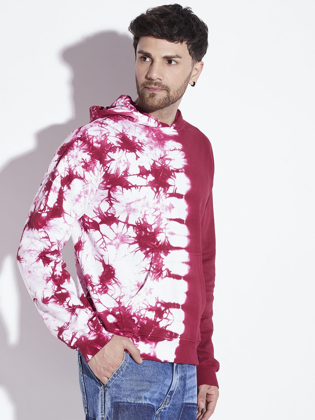 Wine Tie Dye Oversized Hoodie