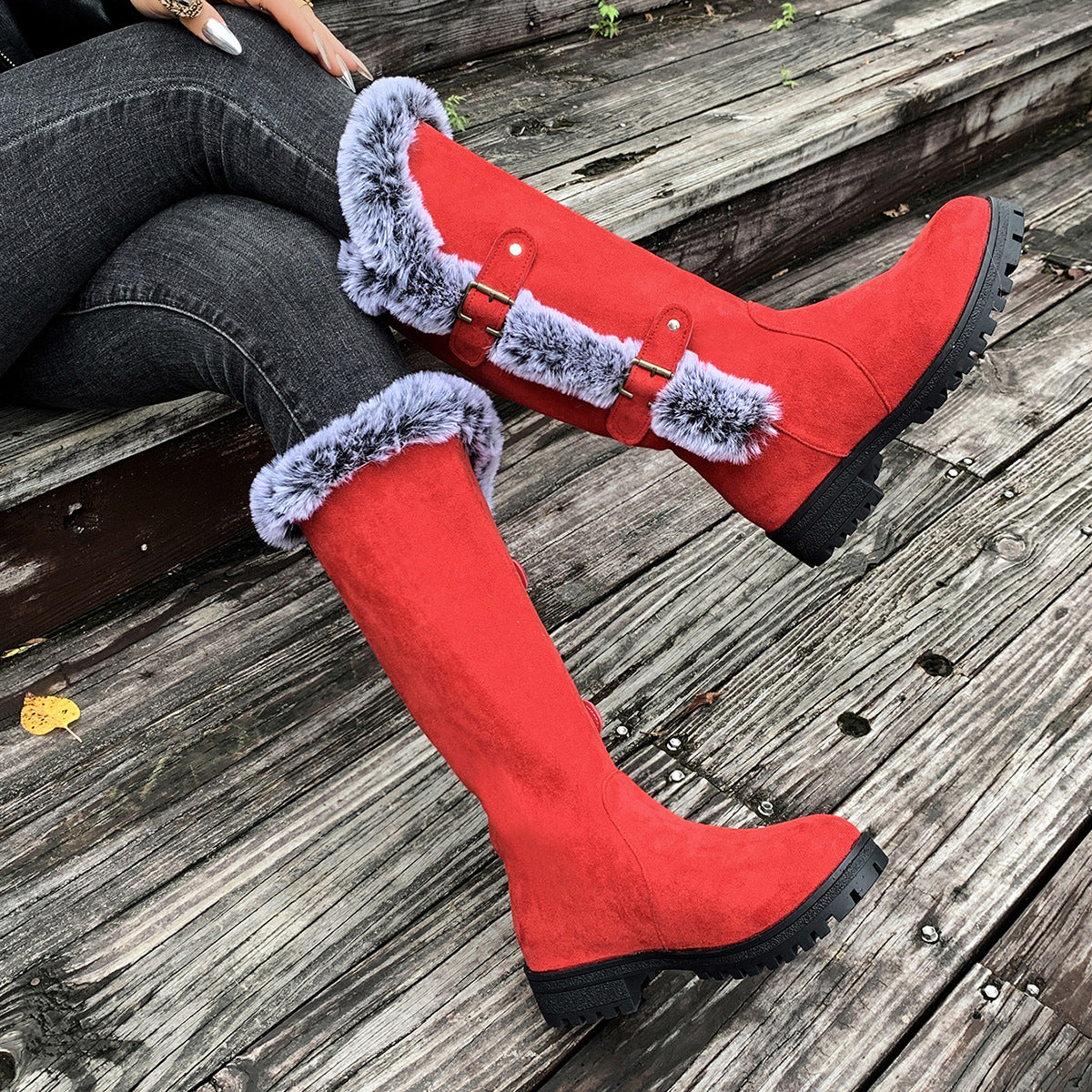 Women's WinterHug Mid-Boots - Plush Lined Suede Snow Boots (US 5-10.5)