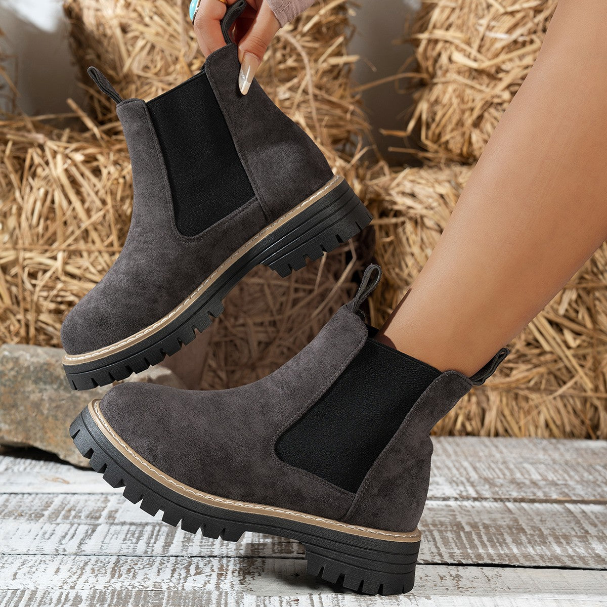 Women's ClassicKick Boots - Effortless Slip-On Ankle Boots with Chelsea Style (US 5-10.5)
