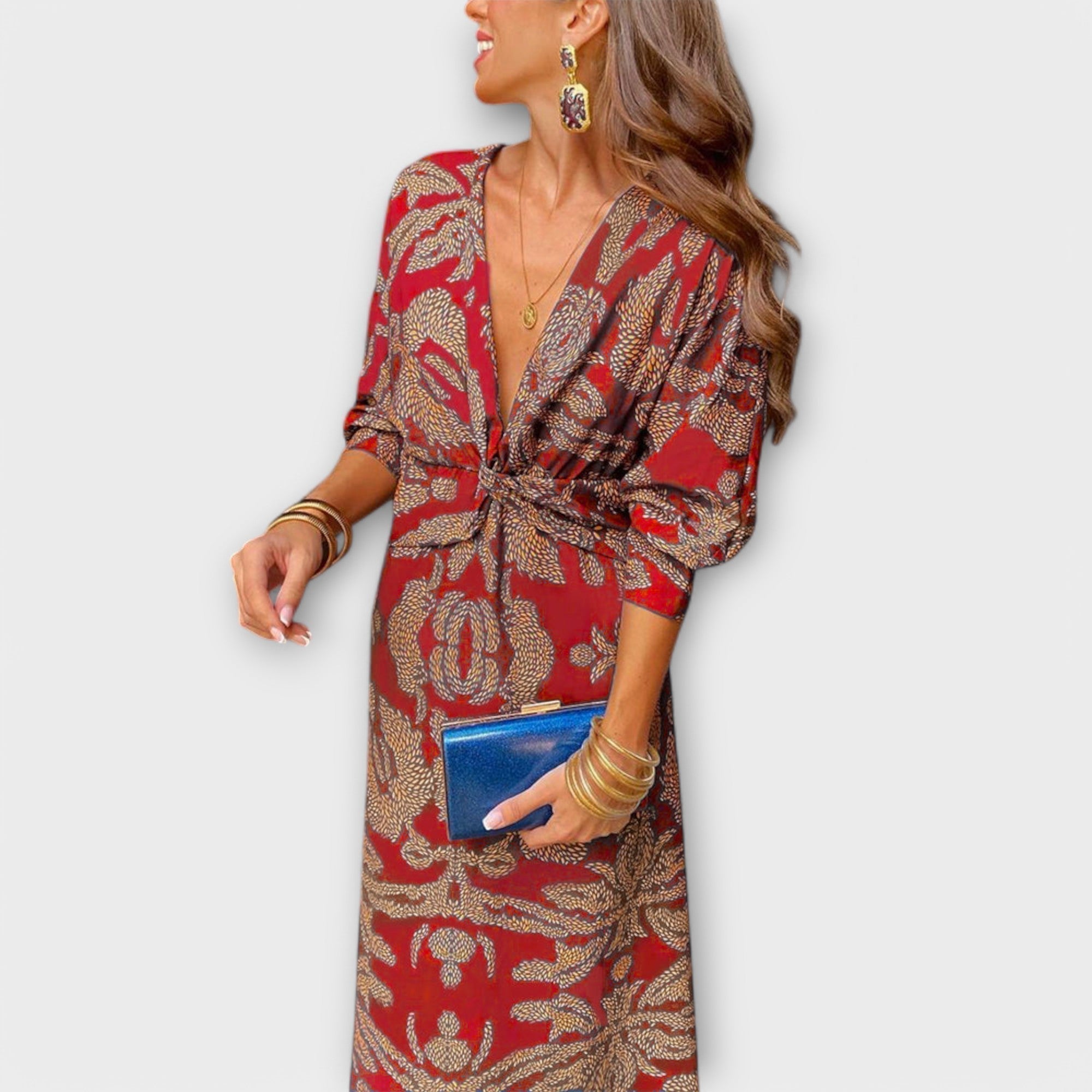 Oriana - Elegante jurk met lange mouwen - By Qivii