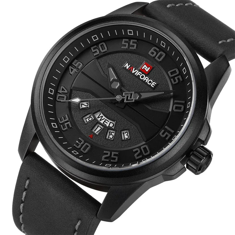 Kwarts Horloge met Leren Band - By Qivii