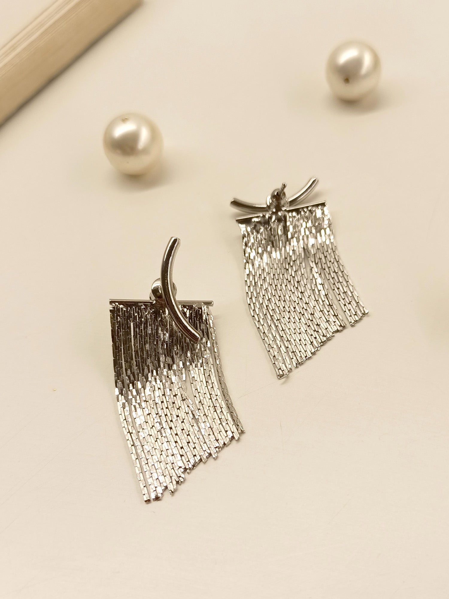 Ishanvi Silver Chain Hangings Western Earrings - qivii