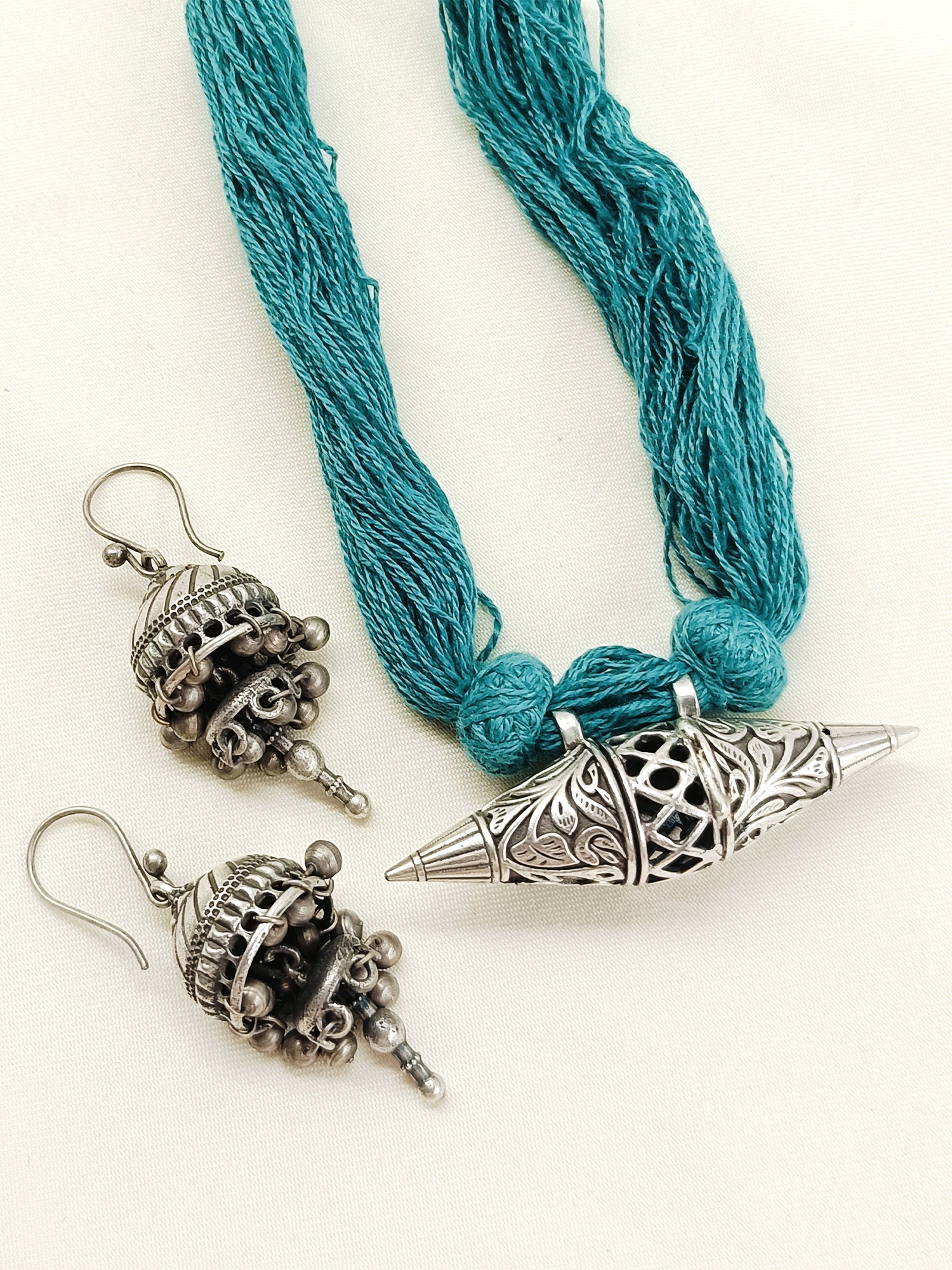 Ila Firozi Oxidized Necklace Set