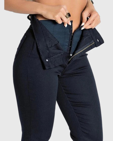 Shapshe® Jeans High Waist With Super Lipo Spandex - By Qivii