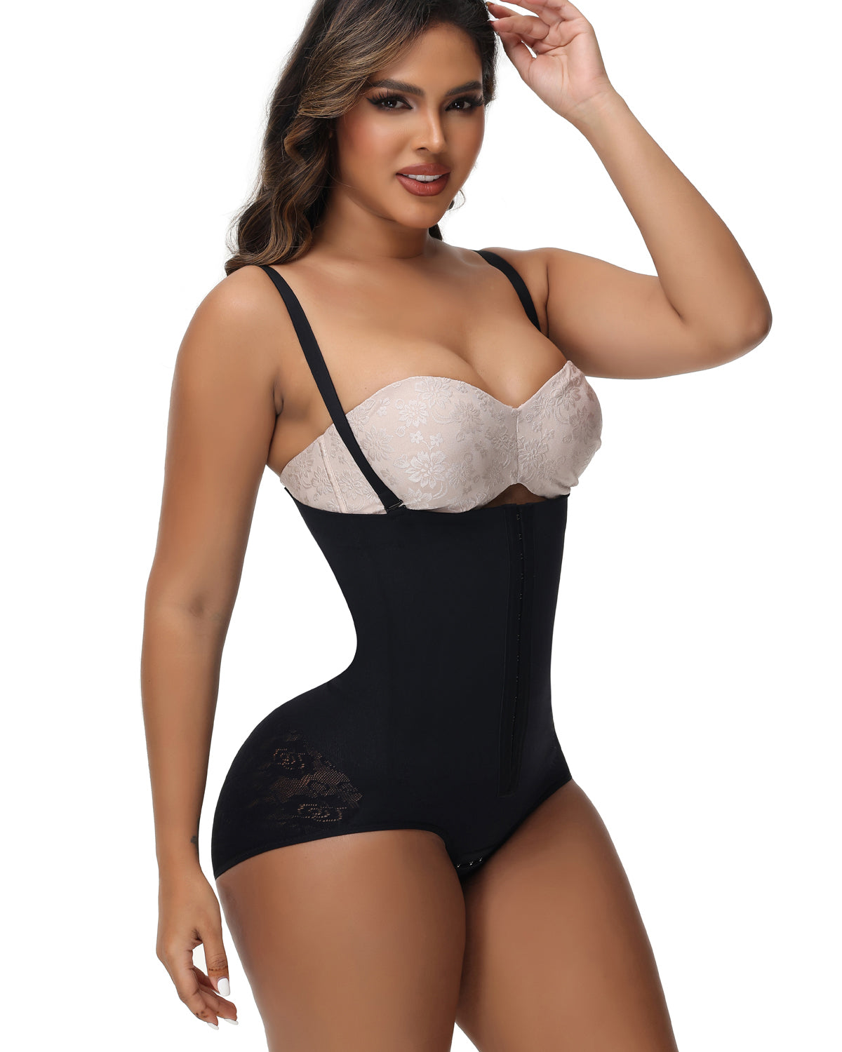 Shapshe® High Waist Jacquard Butt Strapless Shapewear Slip Tummy Control BBL Faja Shorts