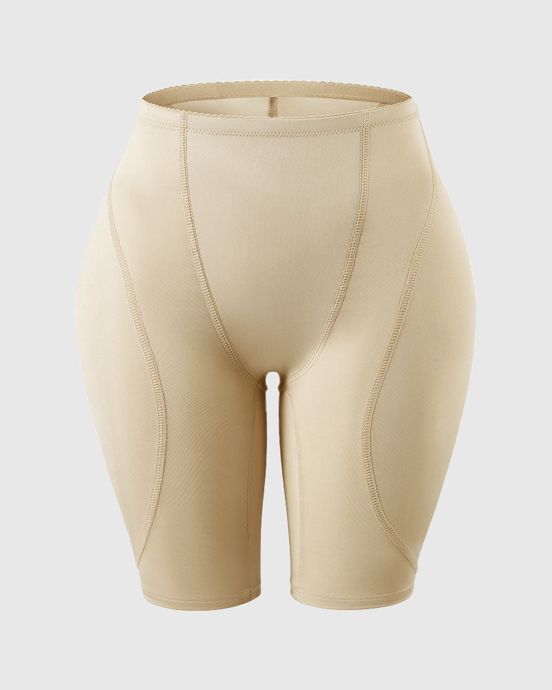 Women's Mid-rise Tummy Control Butt Lifting Shaping Shorts - By Qivii