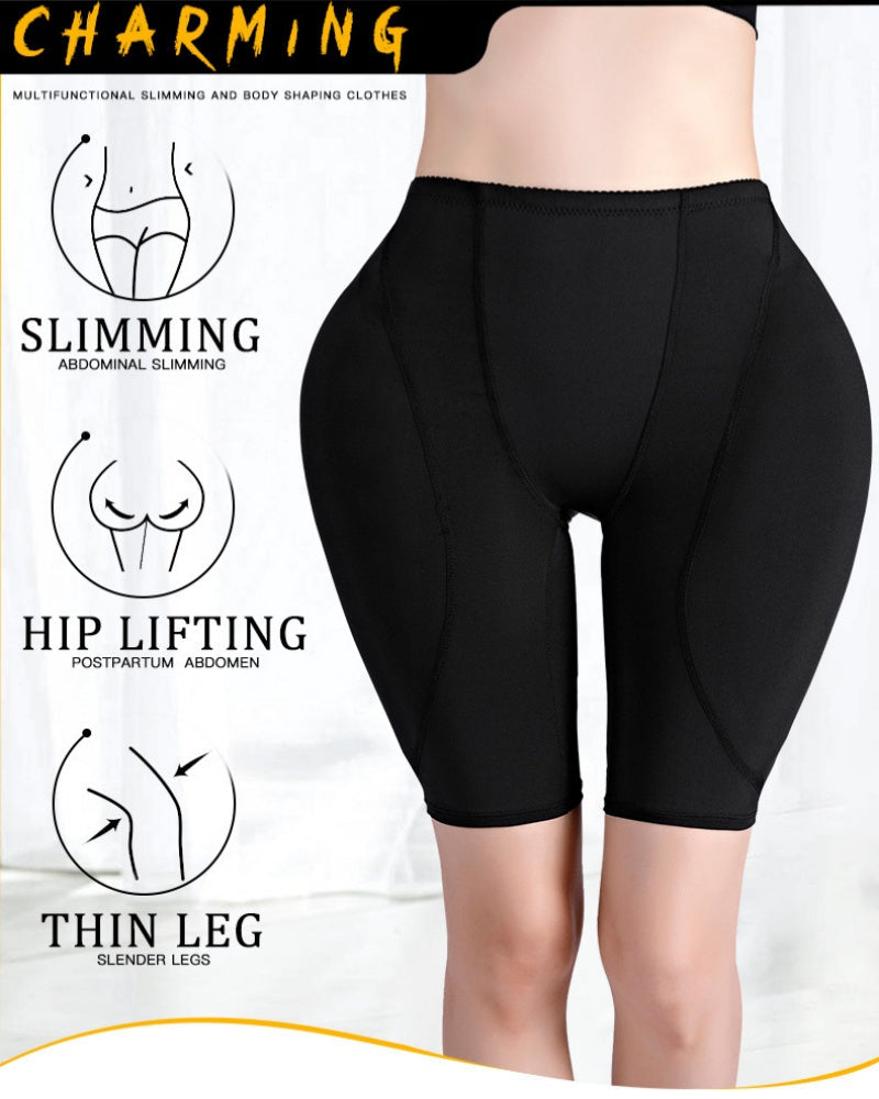 Women's Mid-rise Tummy Control Butt Lifting Shaping Shorts - By Qivii