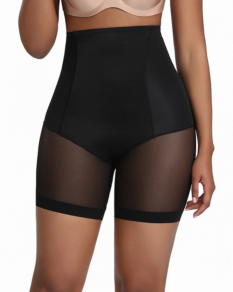 Seamless Mesh Breathable Shapewear Shorts Tummy Control Hip-Lift Corset Shaping Pants - By Qivii