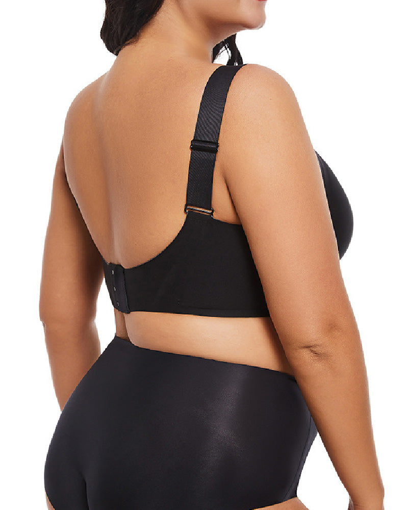 Wireless Mesh V Neck Invisible No Underwire Comfort Smooth Everyday Bra - By Qivii