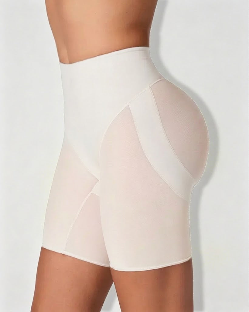 High Waist Mesh Butt Lifter Compression Shaping Shorts