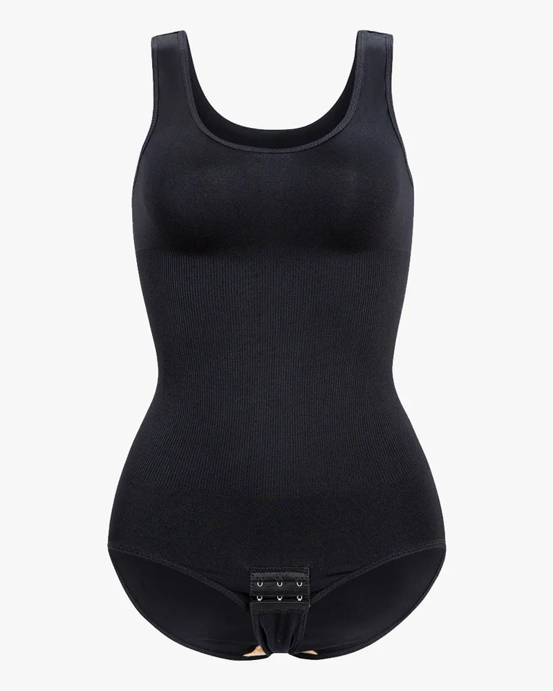 Women's Seamless Round Neck Tummy Control Briefs Bodysuit