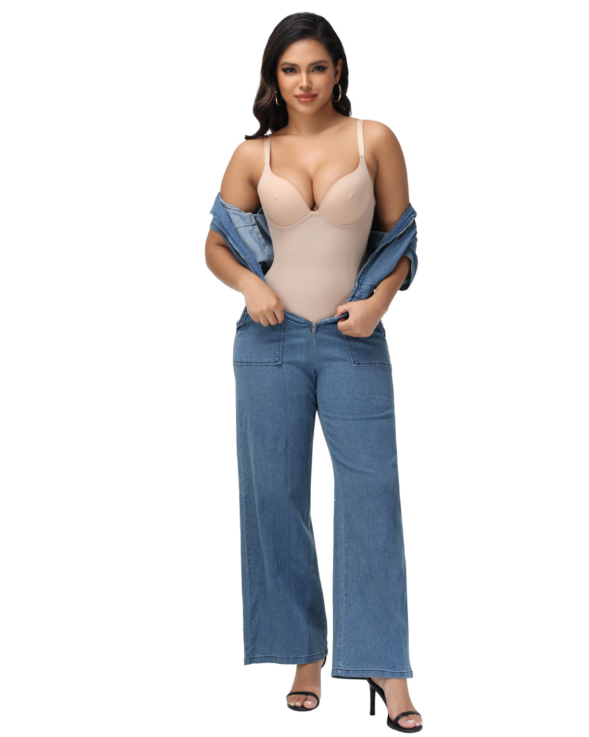 Shapshe® Sexy Nipple Bra Tummy Control Shapwear Bodysuit