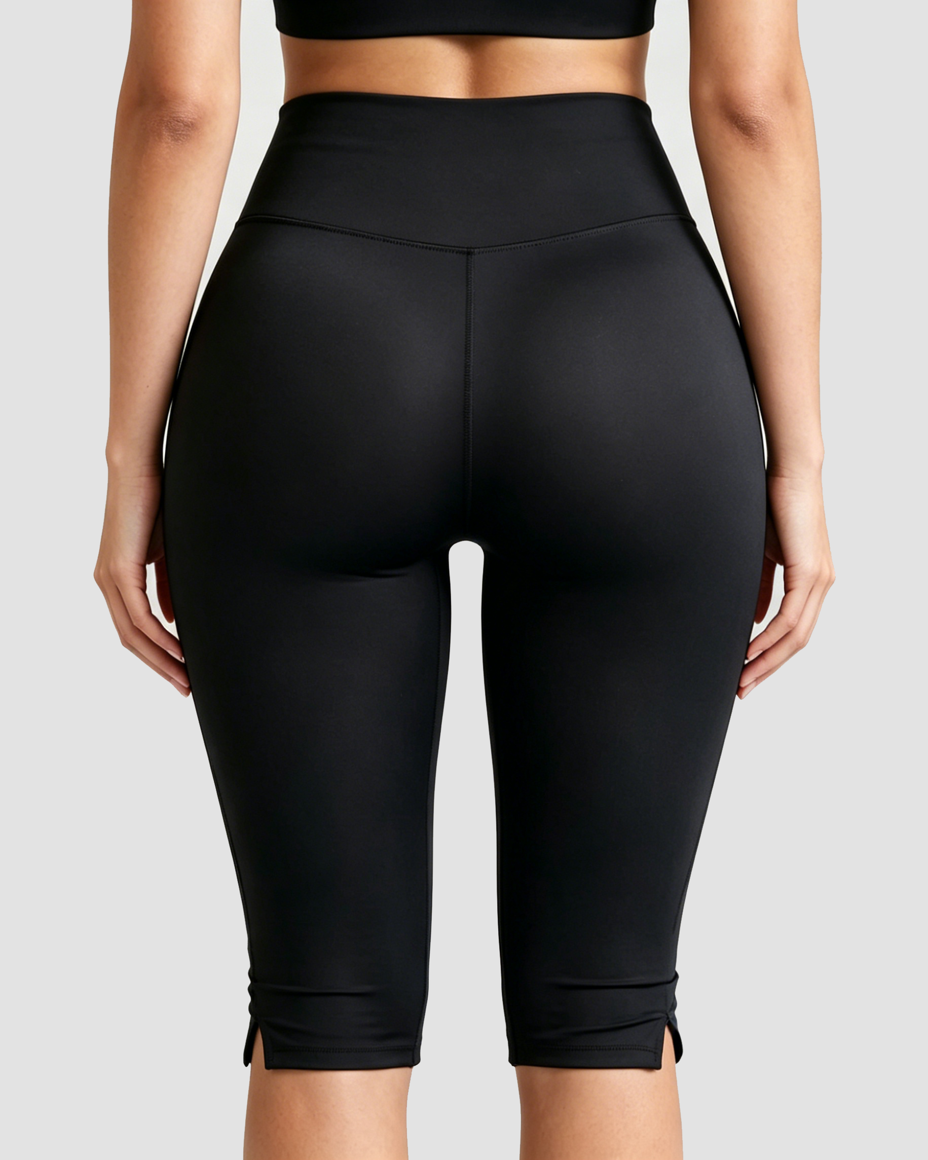High-waisted Tummy Control Capri Shaping Leggings - By Qivii