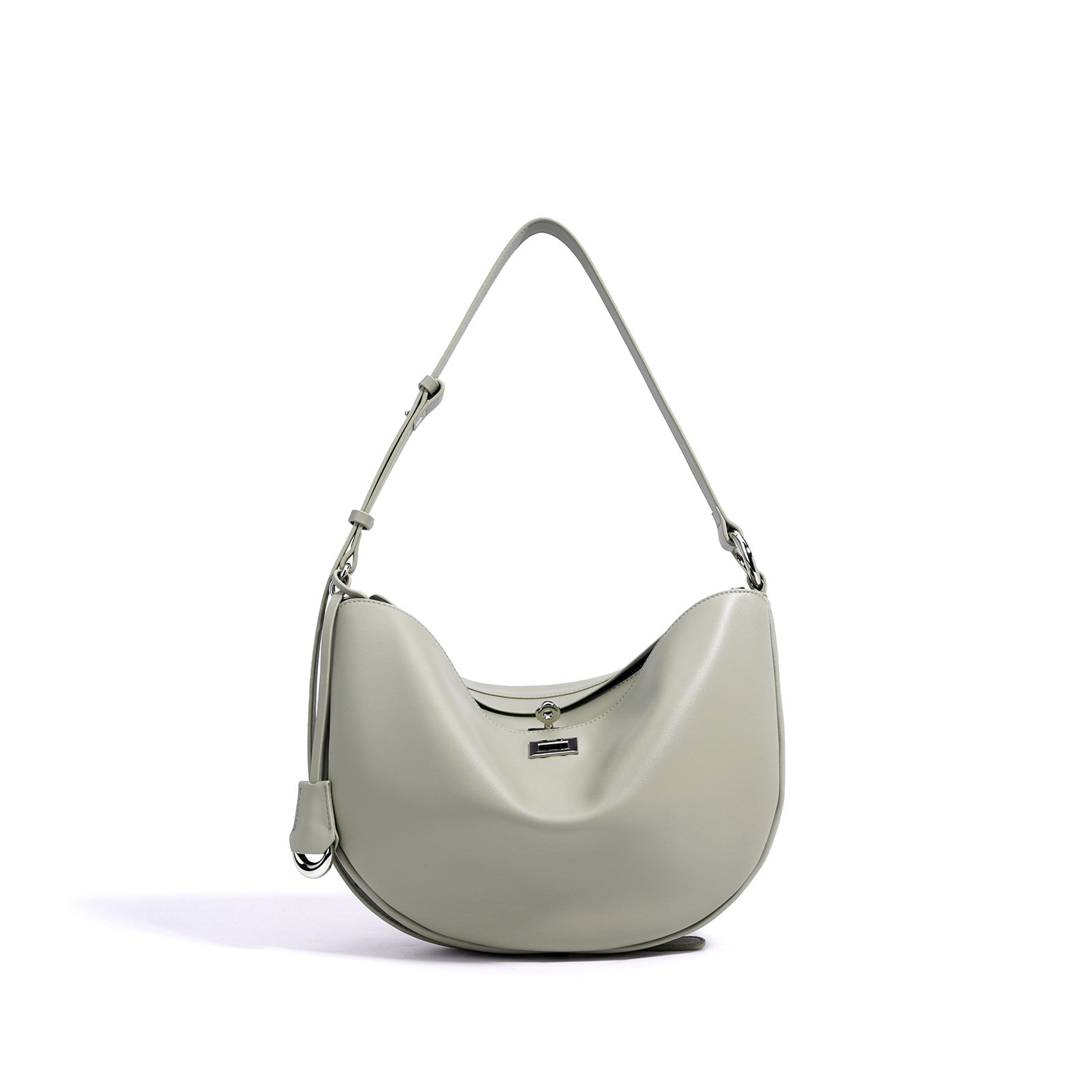 Women's Hush Rider Bucket — Genuine Leather Saddle Bag with Signature Lock Fastening & Convertible Shoulder Strap