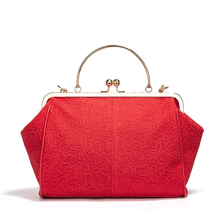 Women's British Vintage Oversized Bag – Multi-Way Shoulder/Tote Bag with Clip Closure