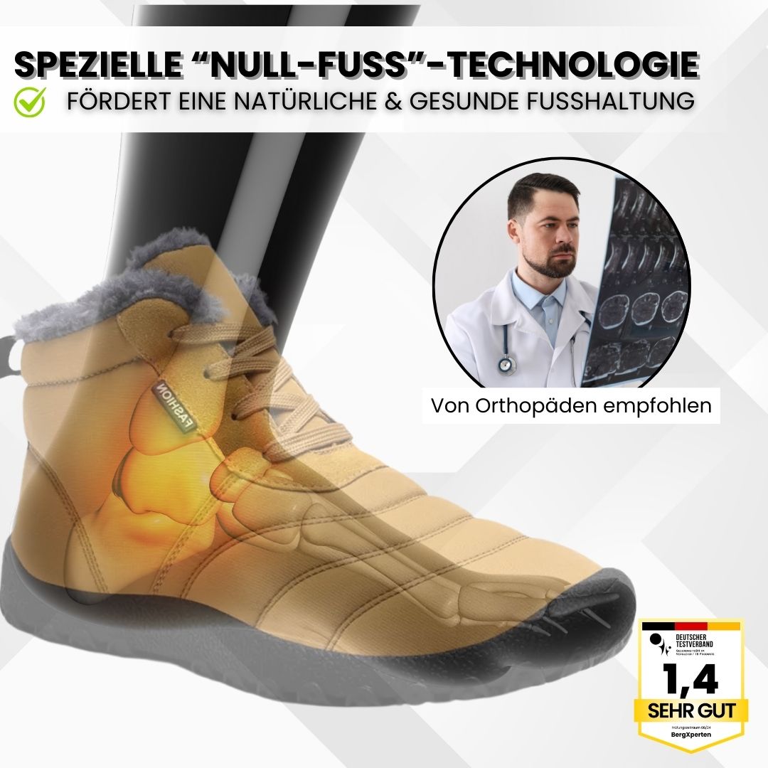 OrthoWarm - Schmerzlindernde, wasserabweisende & gefütterte Barfußschuhe - By Qivii