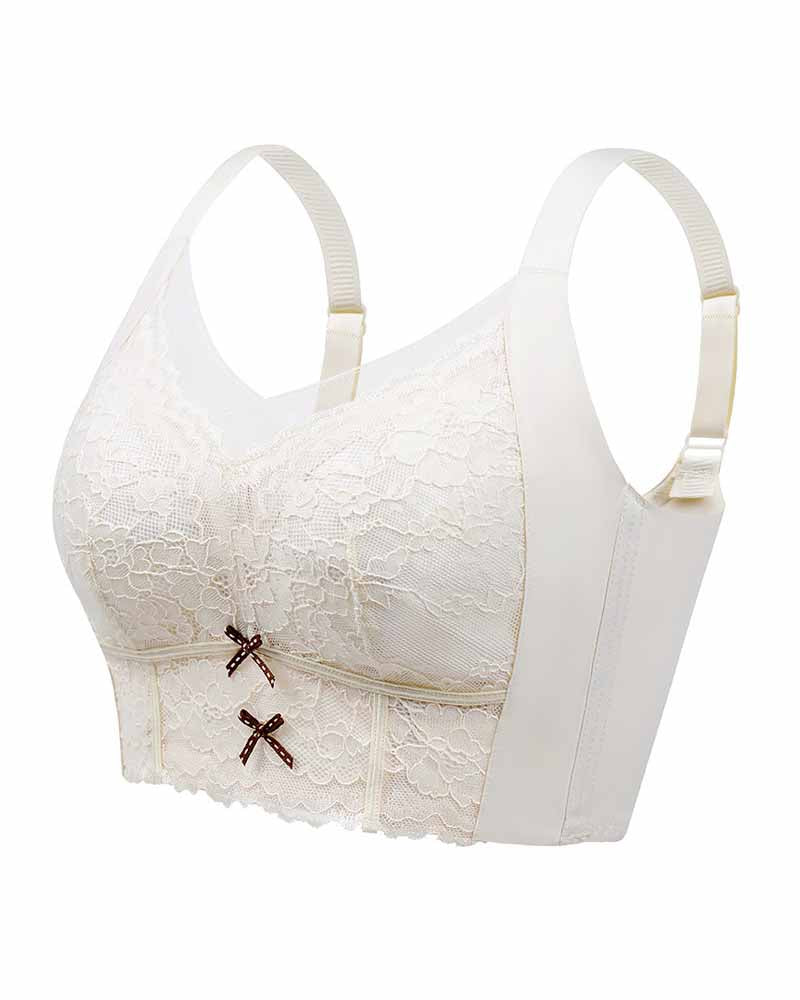 Breathable Wireless Lace Full Coverage Comfortable Bra - By Qivii