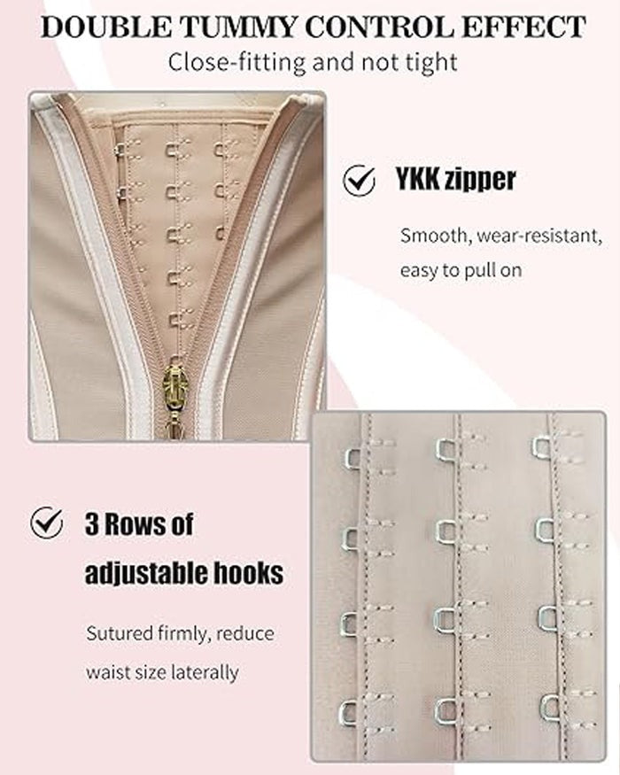 Waist Trainer for Women Body Shaper Corset Vest Tank Top with Steel Bones - By Qivii