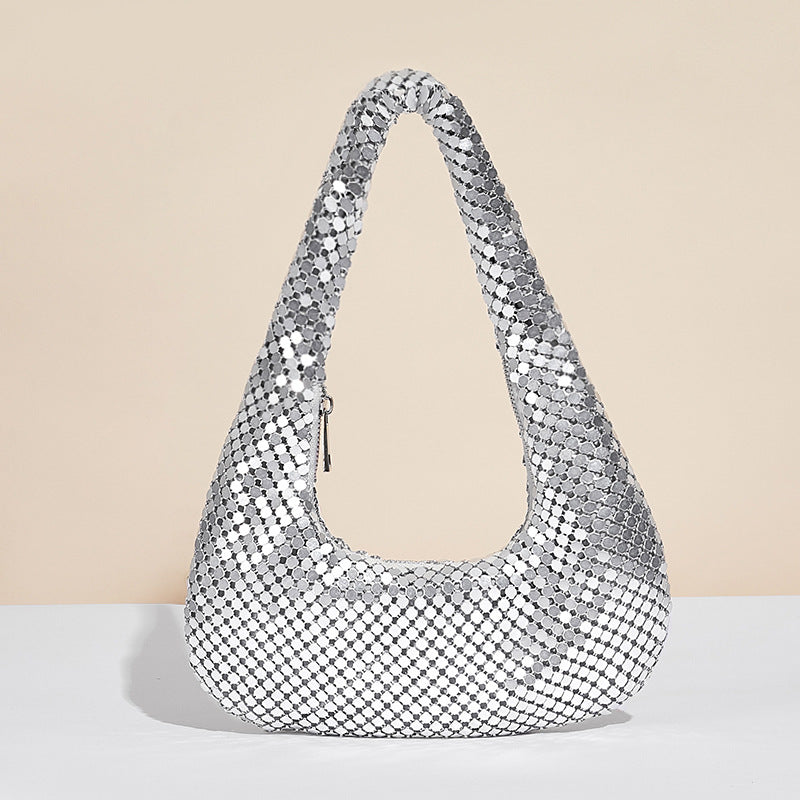 Women's Éclat Minaudière - Gilded Crystal-Embellished Clutch with Convertible Chain
