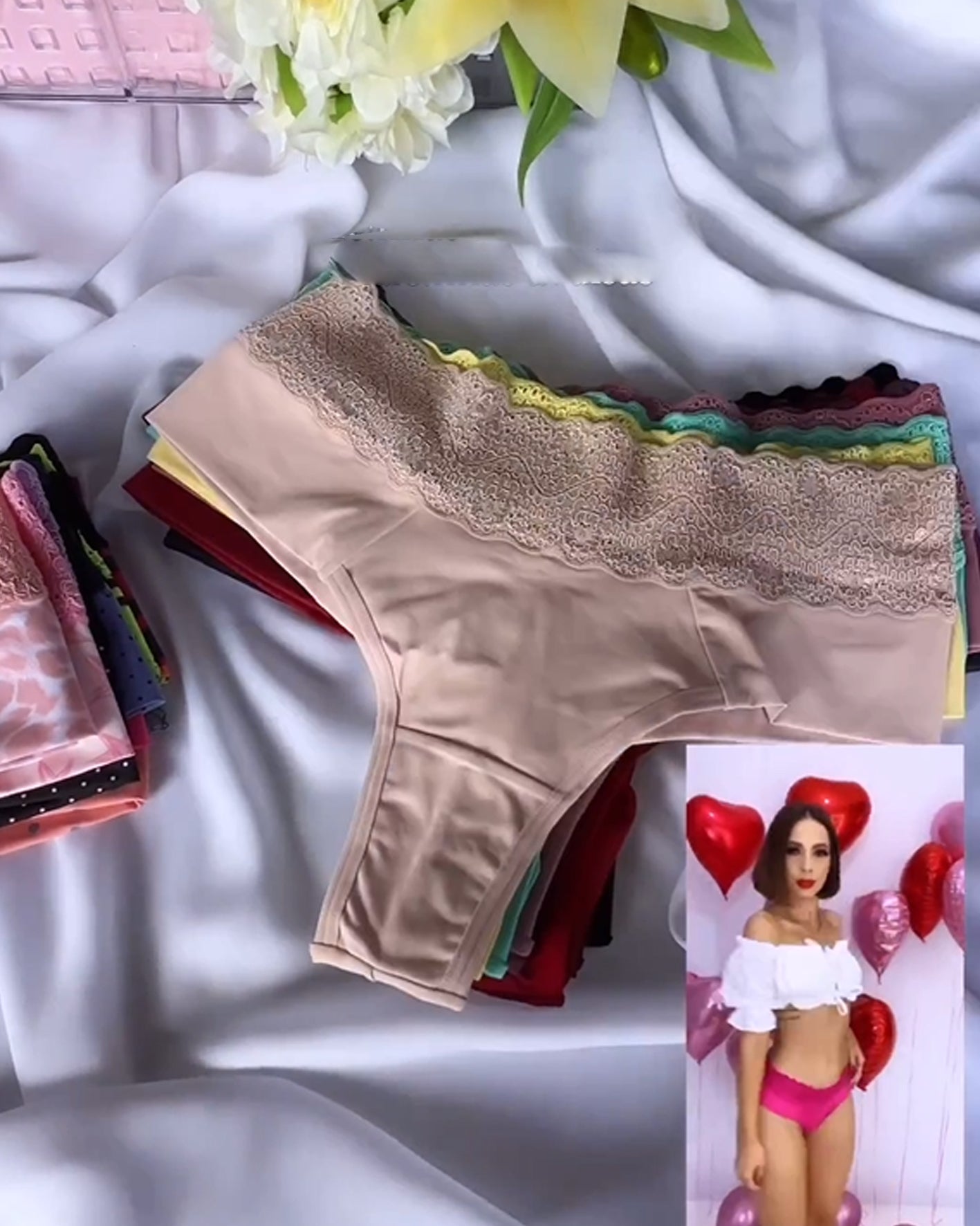 Lace Shaped Underwear Panties Breifs - By Qivii