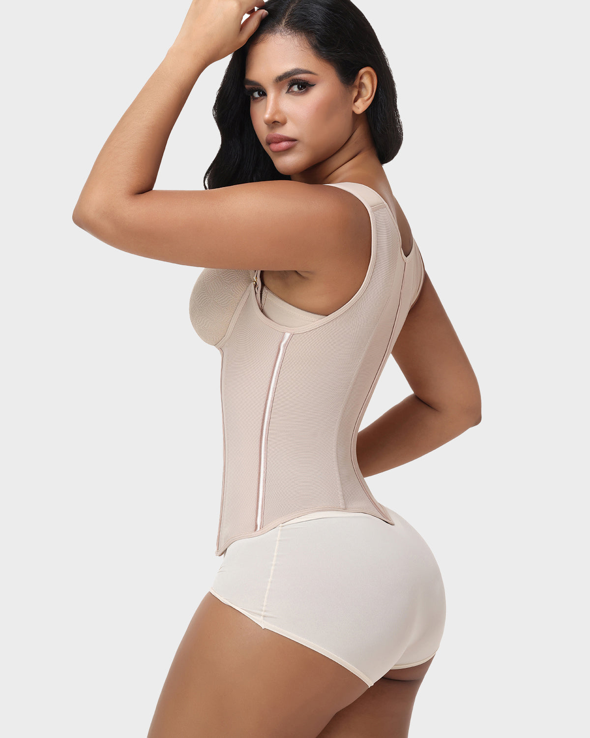 Adjustable Strap Double Compression Hourglass Zipper Waist Trainer Vest