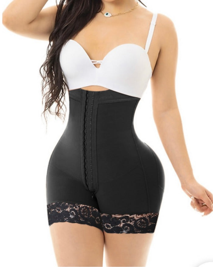 Shapshe® Detachable Strap High Rise Butt Enhancing Hook and Eye Body Shaper Shorts