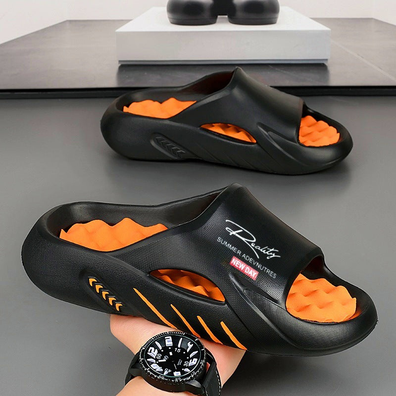 Unisex Atlas Logo Slides – Street Style Cushioned Anti-Slip Beach Sandals (US 5–12.5)