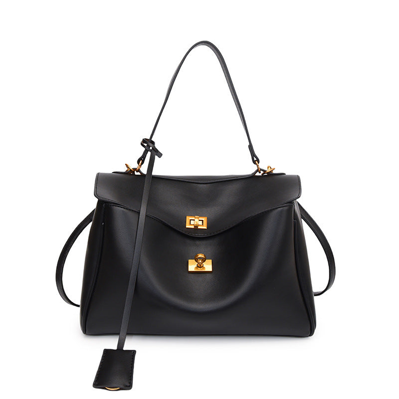 Women's Modern French Tote Bag – Lightweight Structured Purse with Hidden Zip Pockets
