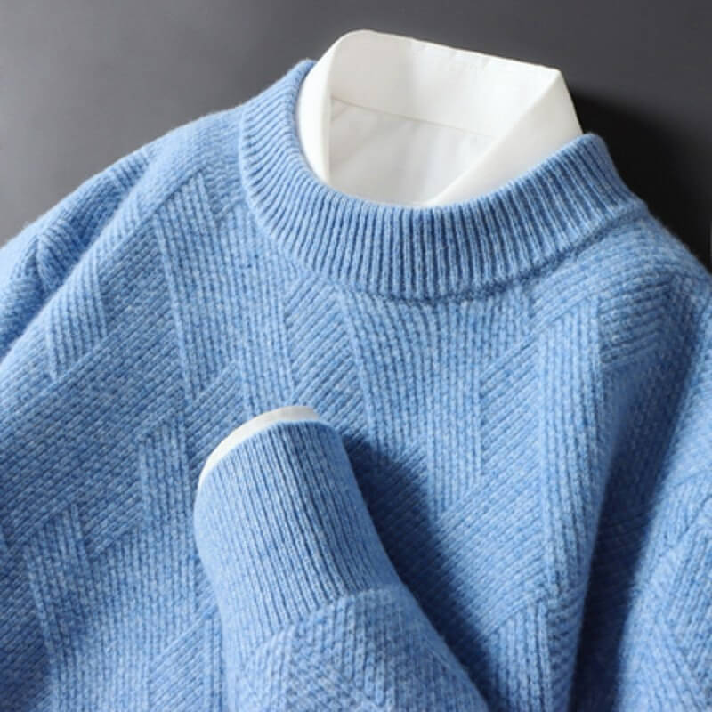 Giovanni Jacquard Cashmere Sweater - By Qivii