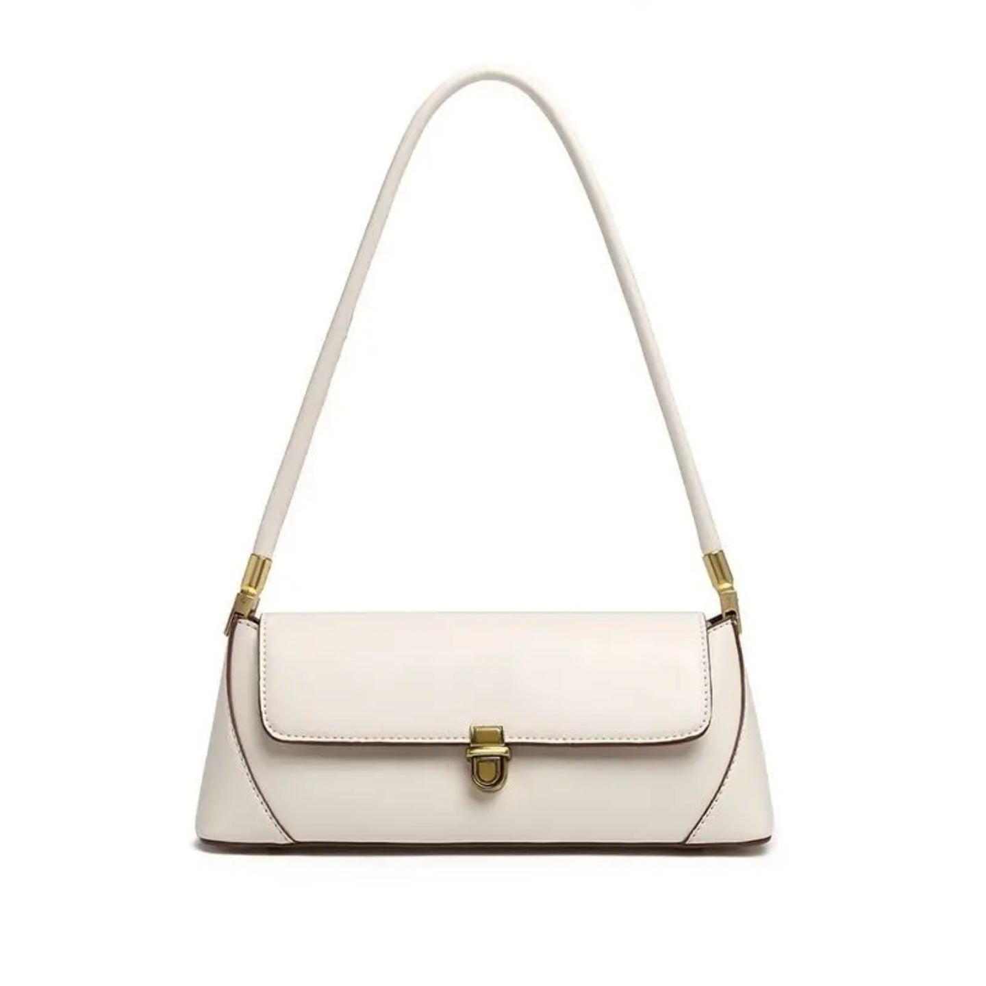 Women's Parisian Baguette Satchel – Vintage Underarm Bag with Convertible Strap & Timeless Textured Leather
