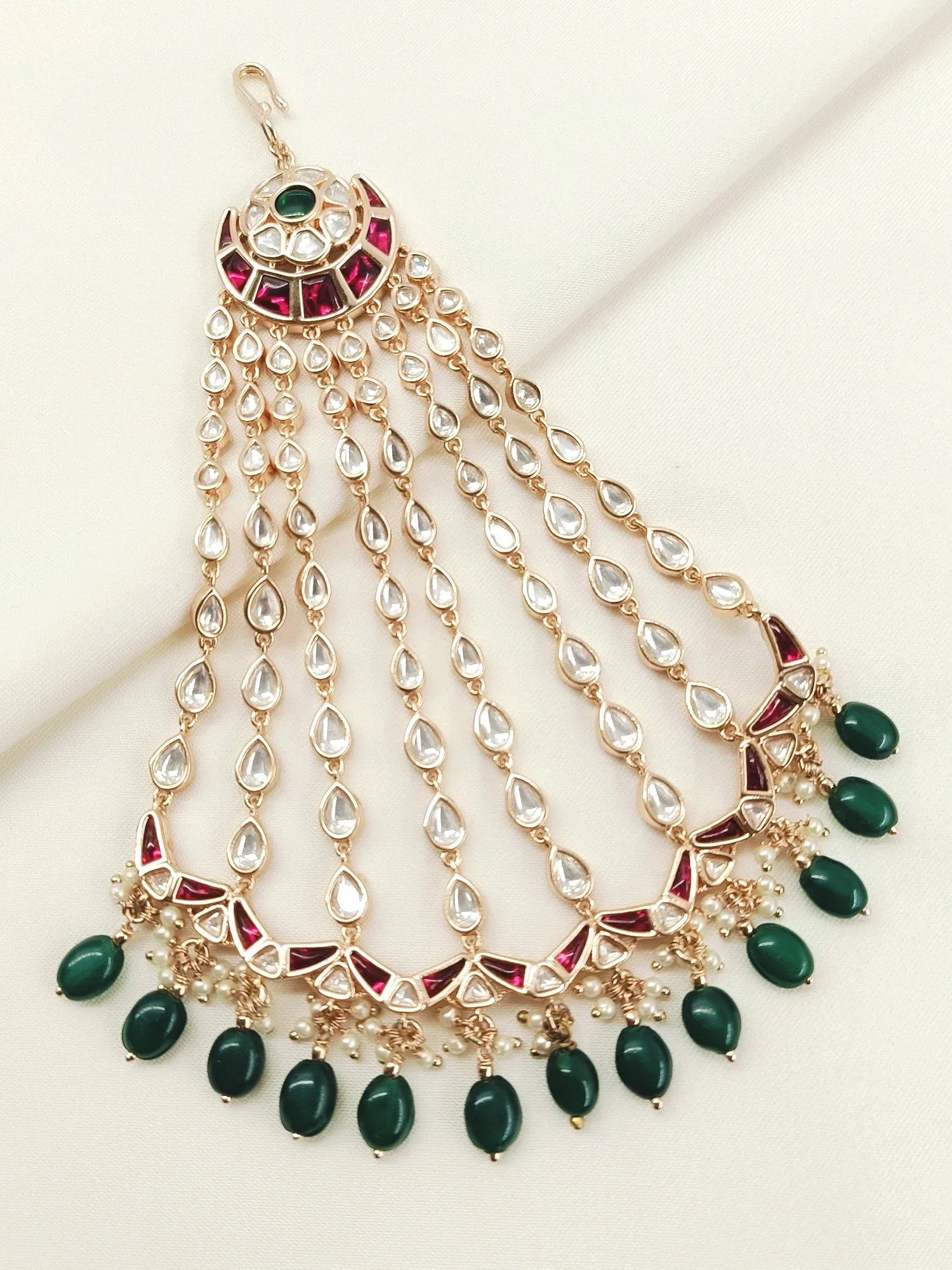 Razia R&G Kundan Necklace Set With Passa
