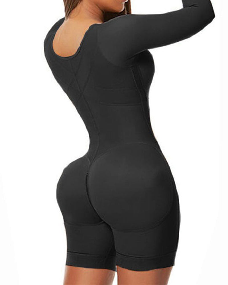 Shapshe® Full Body Shaper Shapewear Faja Colombianas Full Bust Long Sleeves Strong Compression