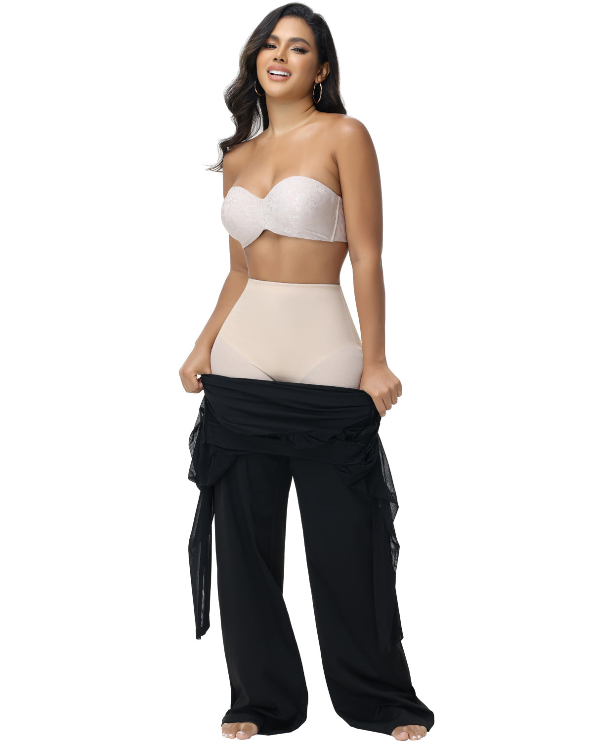 Women's Seamless Mesh High Waist Shapewear Shorts Thigh Slimmer Underwear - By Qivii