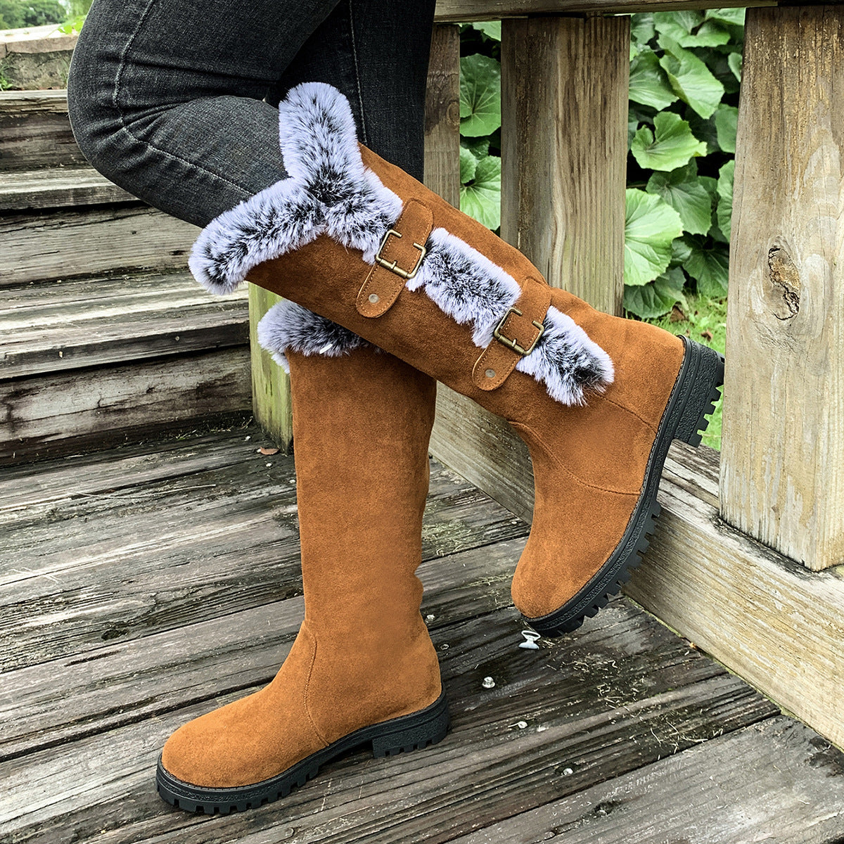 Women's WinterHug Mid-Boots - Plush Lined Suede Snow Boots (US 5-10.5)