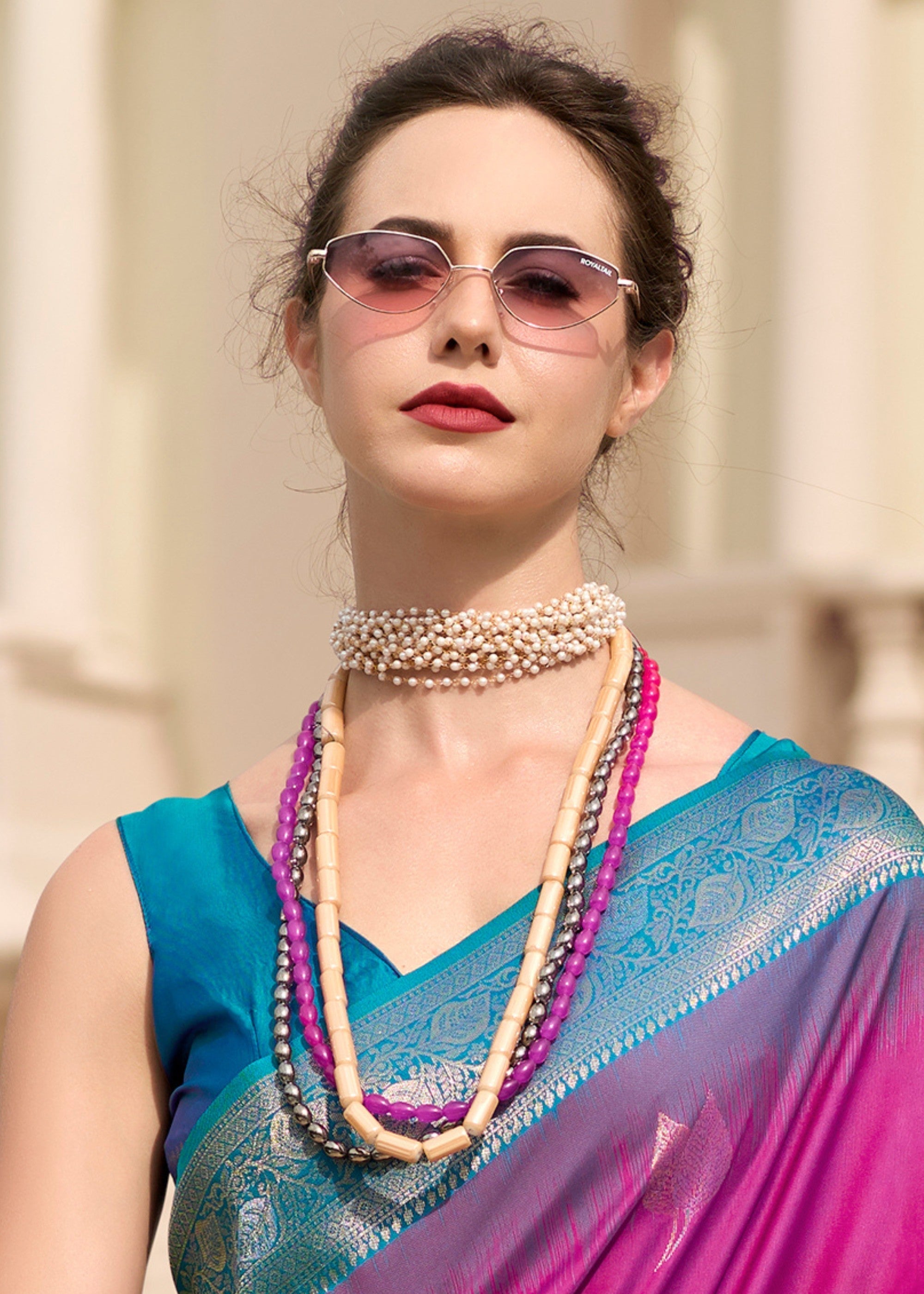 Magenta Pink Soft Silk Saree with Amazing Zari Weaving - qivii