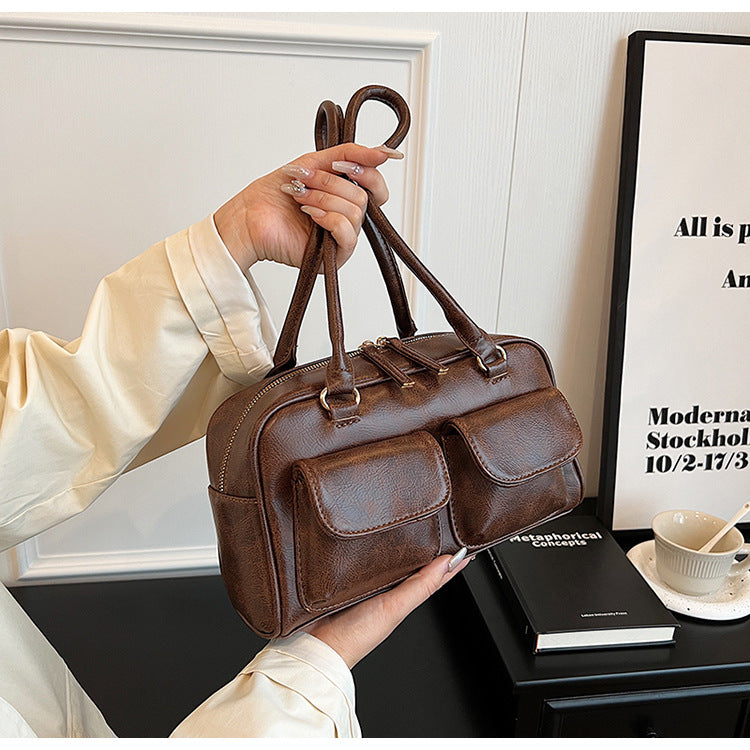 Women‘s Grand Journey Carryall - Spacious Retro Tote with Dual Pockets & Convertible Wear