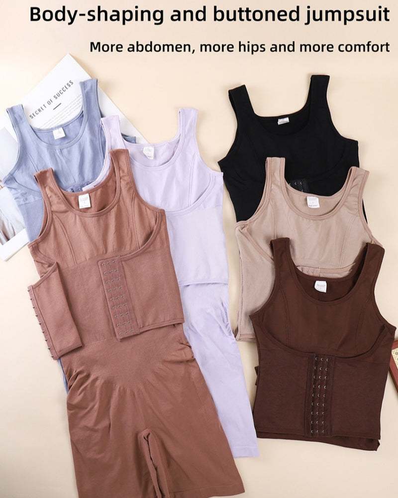 2 in 1 Seamless Double Tummy Control Mid Length Bodysuit - By Qivii