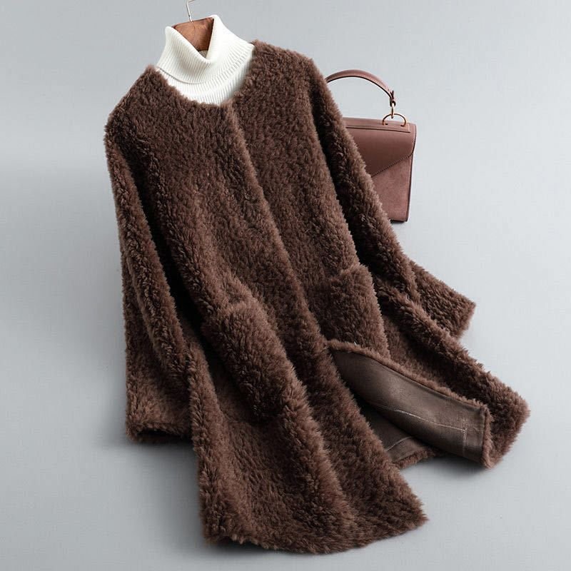 Olivia Couture Shearling Coat - By Qivii