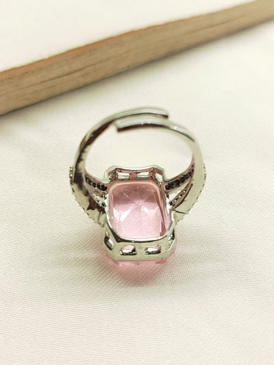 Pratyusha Pink American Diamond Finger Ring