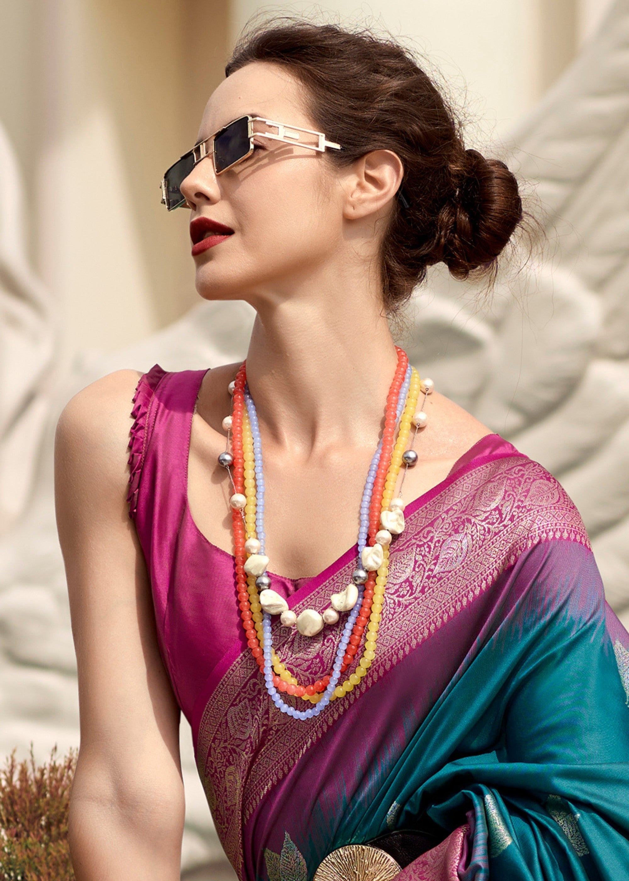 Aegean Blue Soft Silk Saree with Amazing Zari Weaving : Top Pick - qivii