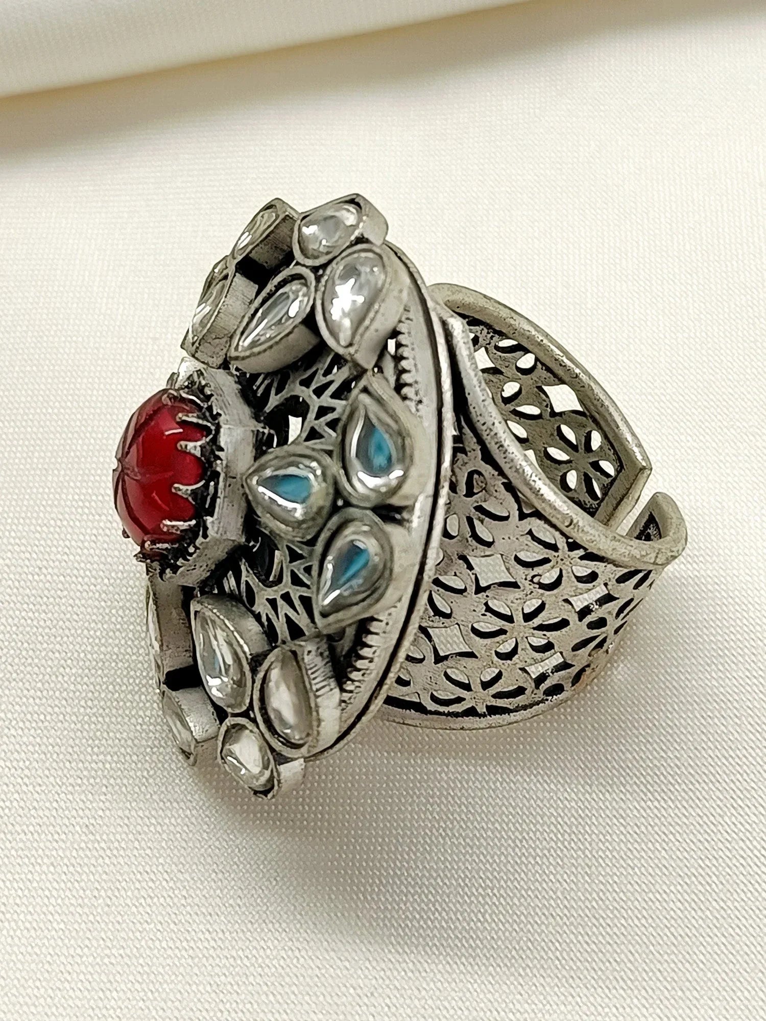 Indira Rose Pink Boutique Finger Ring