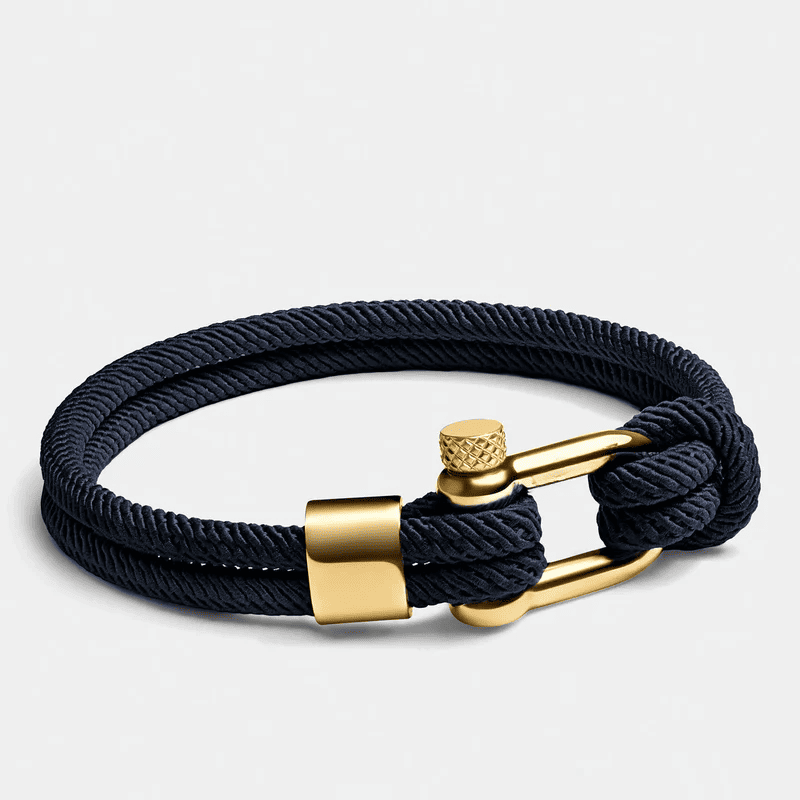 Blue Rope Bracelet Malibu Gold - By Qivii