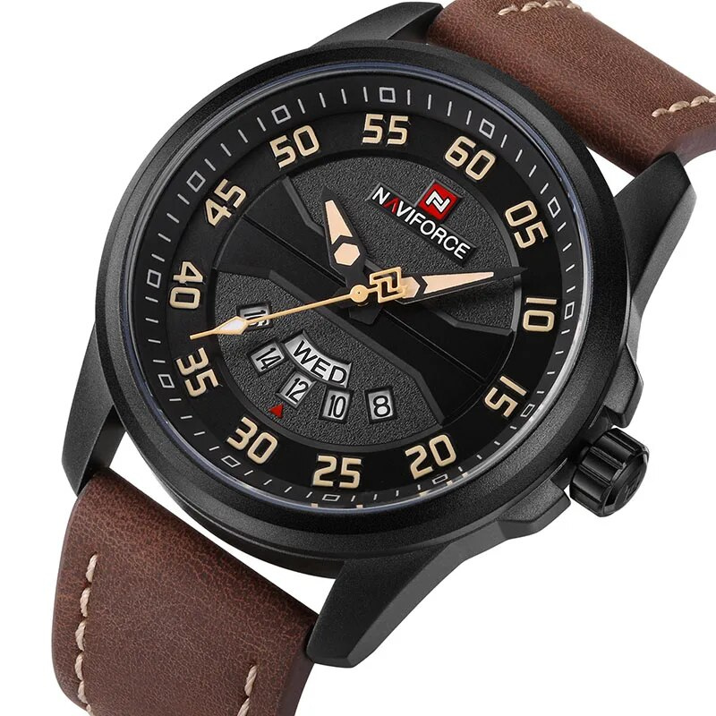 Kwarts Horloge met Leren Band - By Qivii